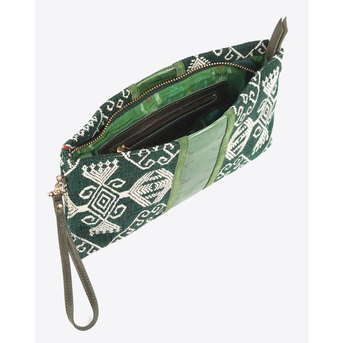 Claris Virot Pochette Lou Lezard Timor - Vert  