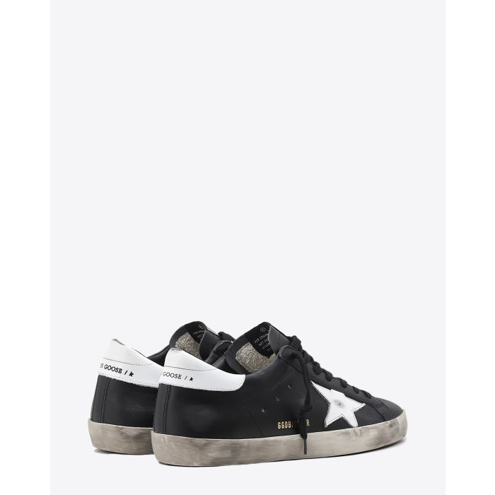 Sneakers Golden Goose Men Super Star Black White 80203. Dos.
