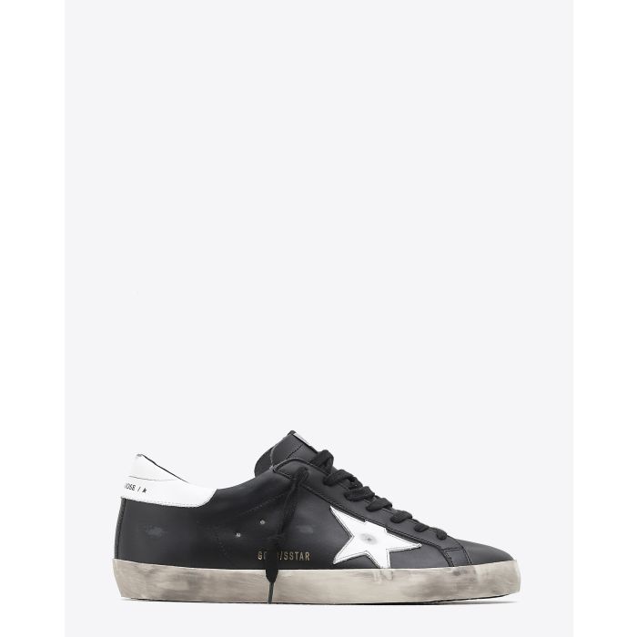 Sneakers Golden Goose Men Super Star Black White 80203. Profil.