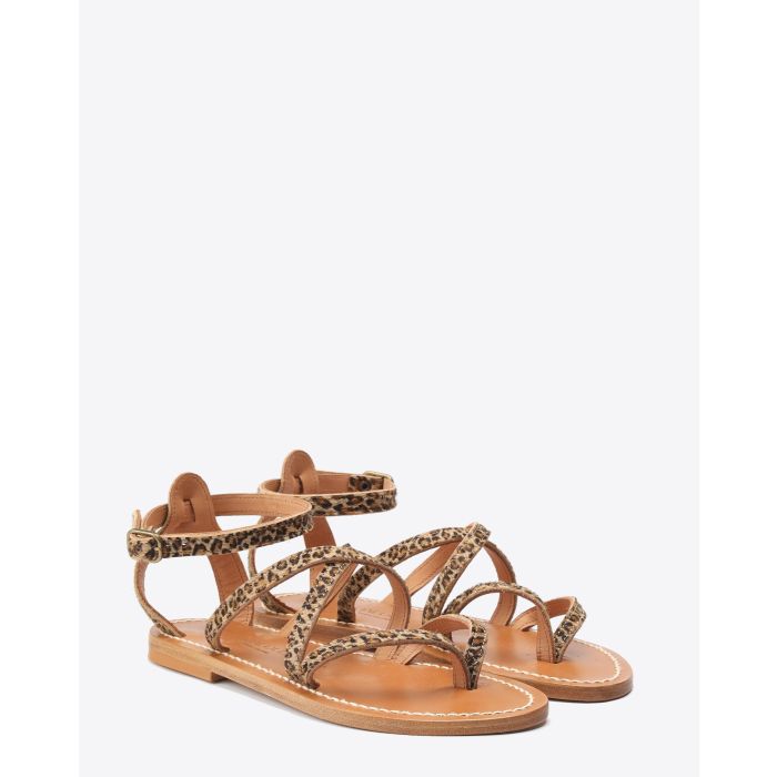 Sandales en cuir imprimé léopard Epicure K.Jacques St Tropez