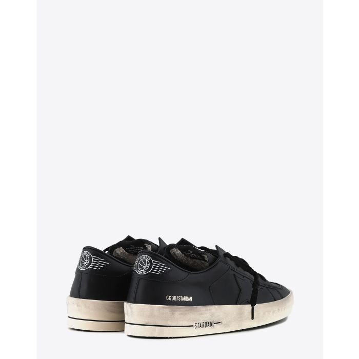 Sneakers en cuir noir Golden Goose Men Stardan Black 90100. Dos.
