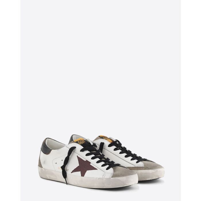 Sneakers Super-Star White Taupe Bordeaux 11394 Golden Goose 
