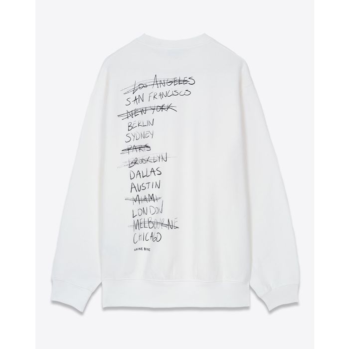 Anine Bing Sweatshirt Ramona Doodle Ivoire