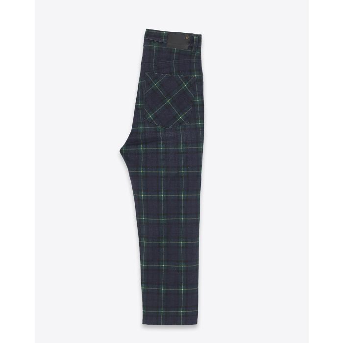 Pantalon R13 Denim Tailored Drop - Printed Tartan 