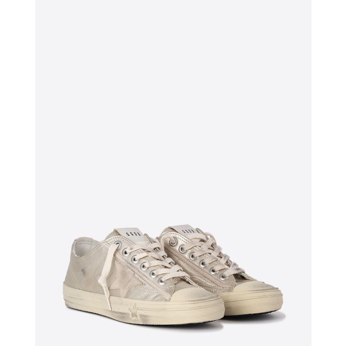 Golden Goose Femme Sneakers V-Star 2 Platine Perle 65187