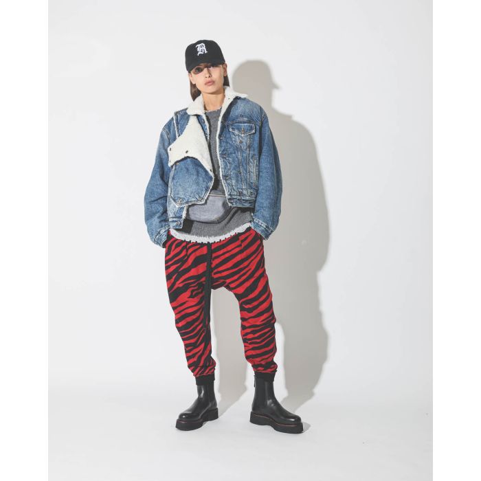Manteau Bib Trucker R13 Denim en denim bleu.  
