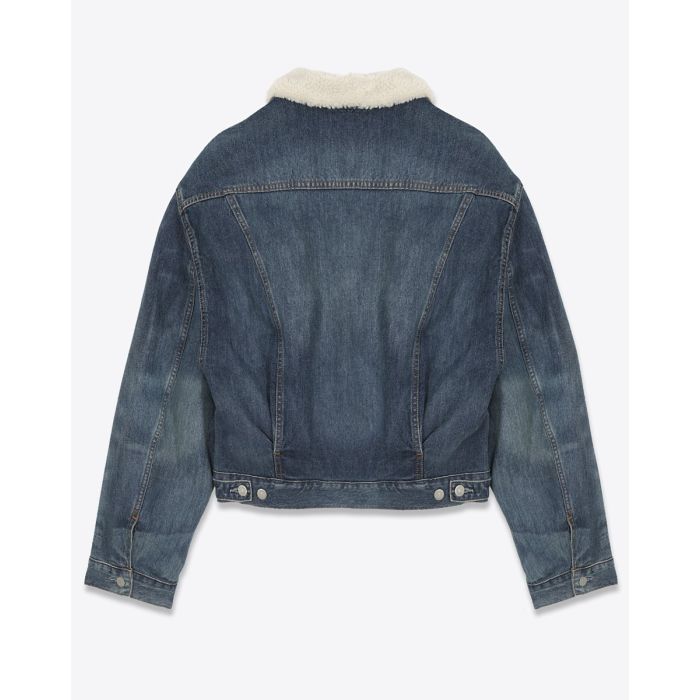Blouson en jean fourré Iris Trucker Denimist. Vue de dos.