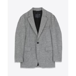 R13 Blazer Raw Cut – Gris Chiné