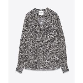 新しい chemise-catchell-ecru-noir- シャツ/ブラウス(長袖/七分)