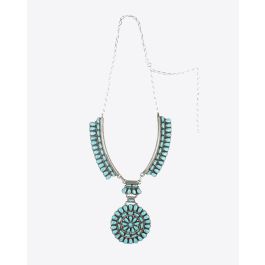 アクセサリー HARPO COLLIER 27/3MM ROUND SAUCER Collier Fétiche en turquoise COFEw27 - Harpo Paris