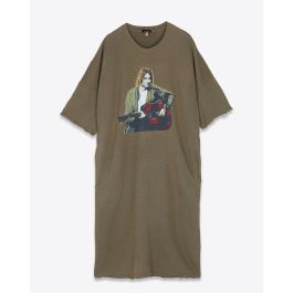R13 Kurt Concert Elongated T Dress – Light Olive R13 Kurt Concert Elongated T Dress – Light Olive