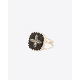 Pascale Monvoisin Bowie N 2 Bague Corne noire Diamants pour Femme