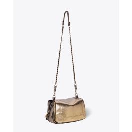 Jerome Dreyfuss Sac Bobi Cuir Suede Lame Degrade Or