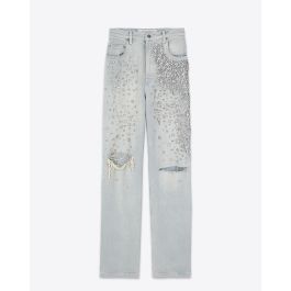 Golden Goose Jeans W S Kim Denim With Crystal Stones Bleu