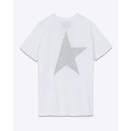 Golden Goose Vêtements Tee-Shirt Logo Star – Blanc Argent 80185