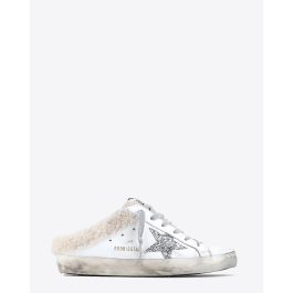 Golden Goose Woman Collection Superstar Sabot - White Silver Shearling 10224