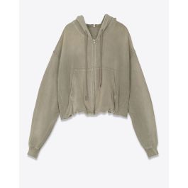 R13 Sweatshirt Zip Capuche Balloon – Faded Olive