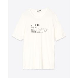 R13 “Fuck” T-shirt in Cotton and Cashmere – La Grande Boutique