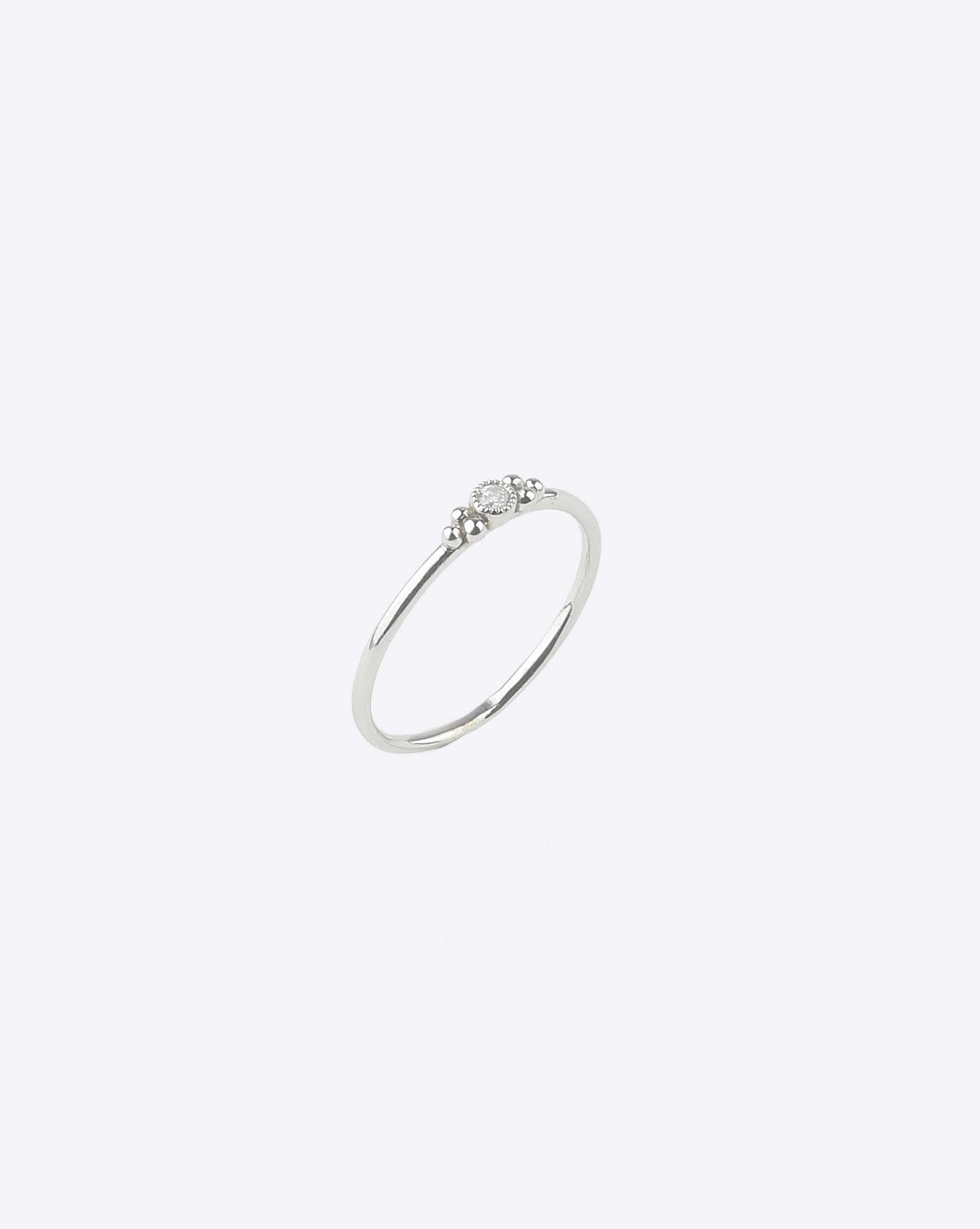 Produit Bague fine en argent et diamant Sunny Bubble De Jaegher. 