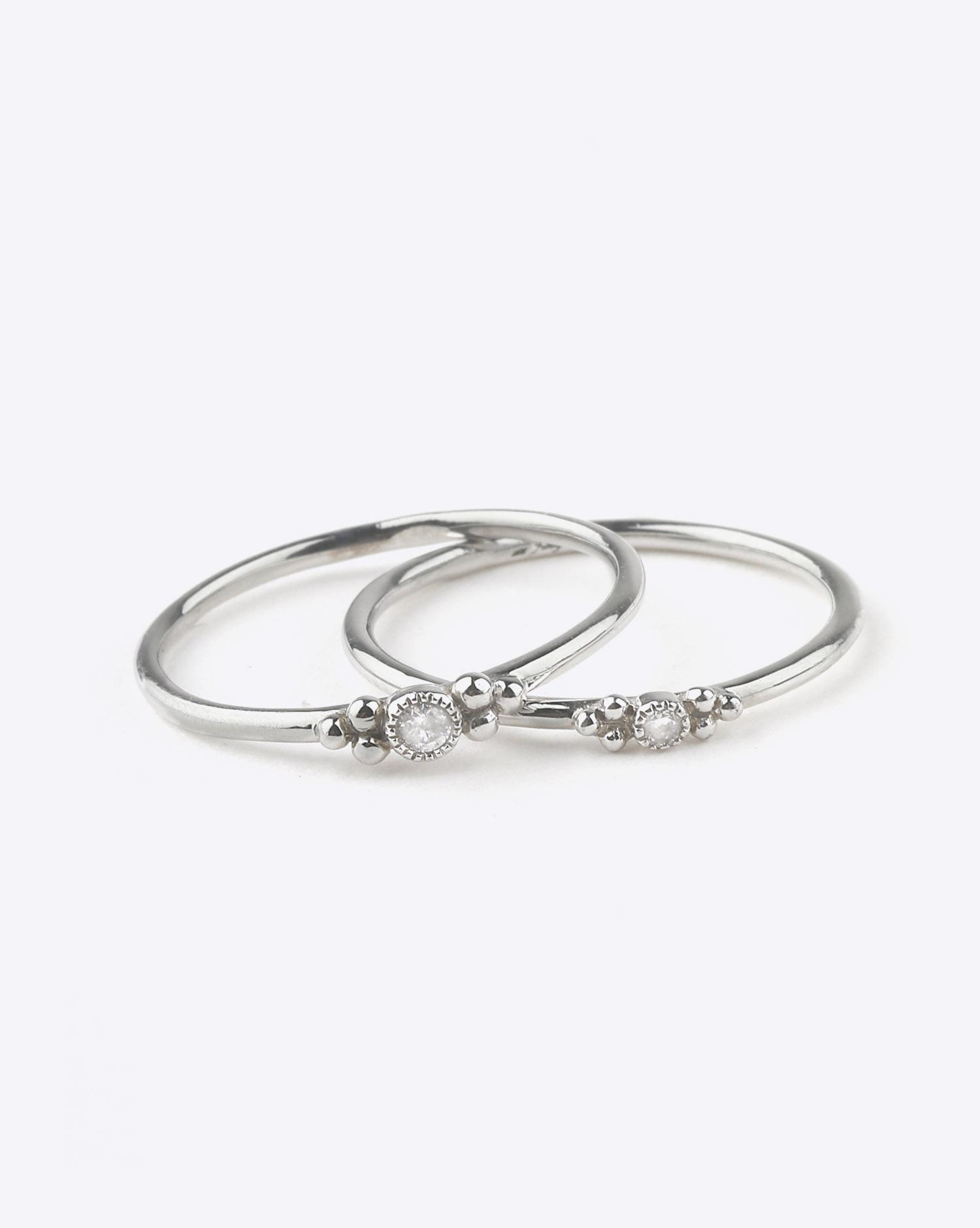 Produit Bague fine en argent et diamant Sunny Bubble De Jaegher. 