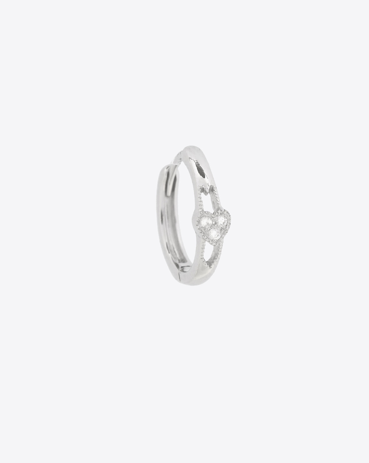 Produit Mini créole Sweetheart en or blanc et diamants blancs Vanessa De Jaegher