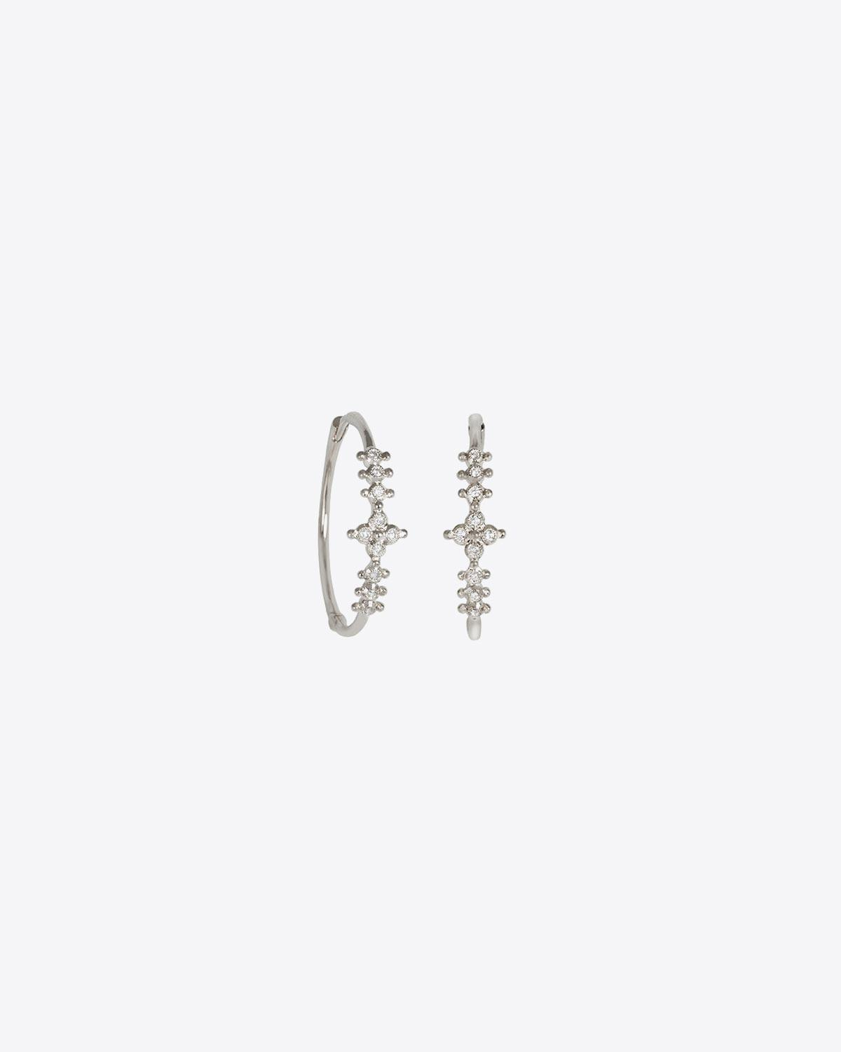 Produit De Jaegher Créoles Darling Flower Or Blanc et Diamants  