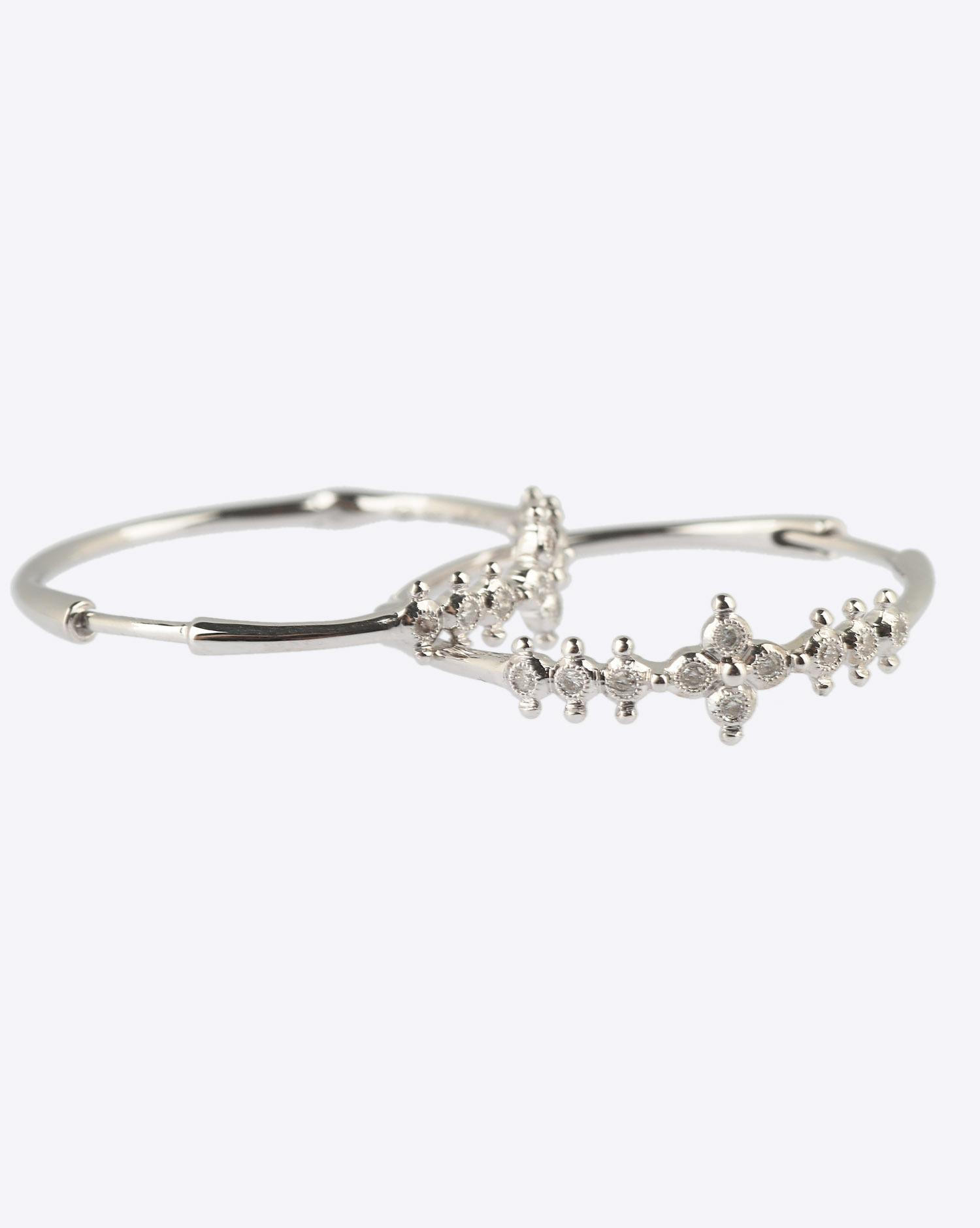 Produit De Jaegher Créoles Darling Flower Or Blanc et Diamants  