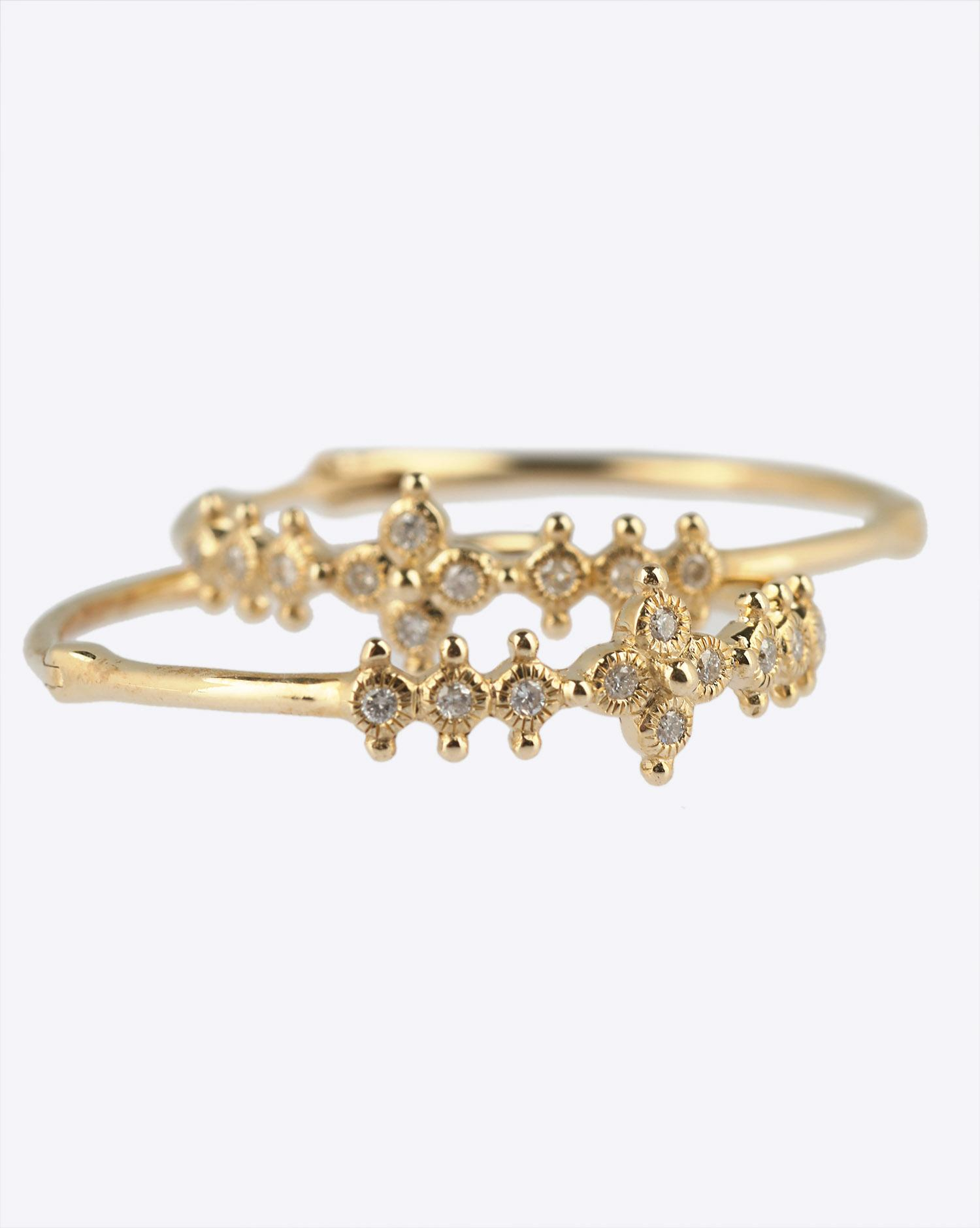 Produit De Jaegher Créoles Darling Flower Or Jaune et Diamants  