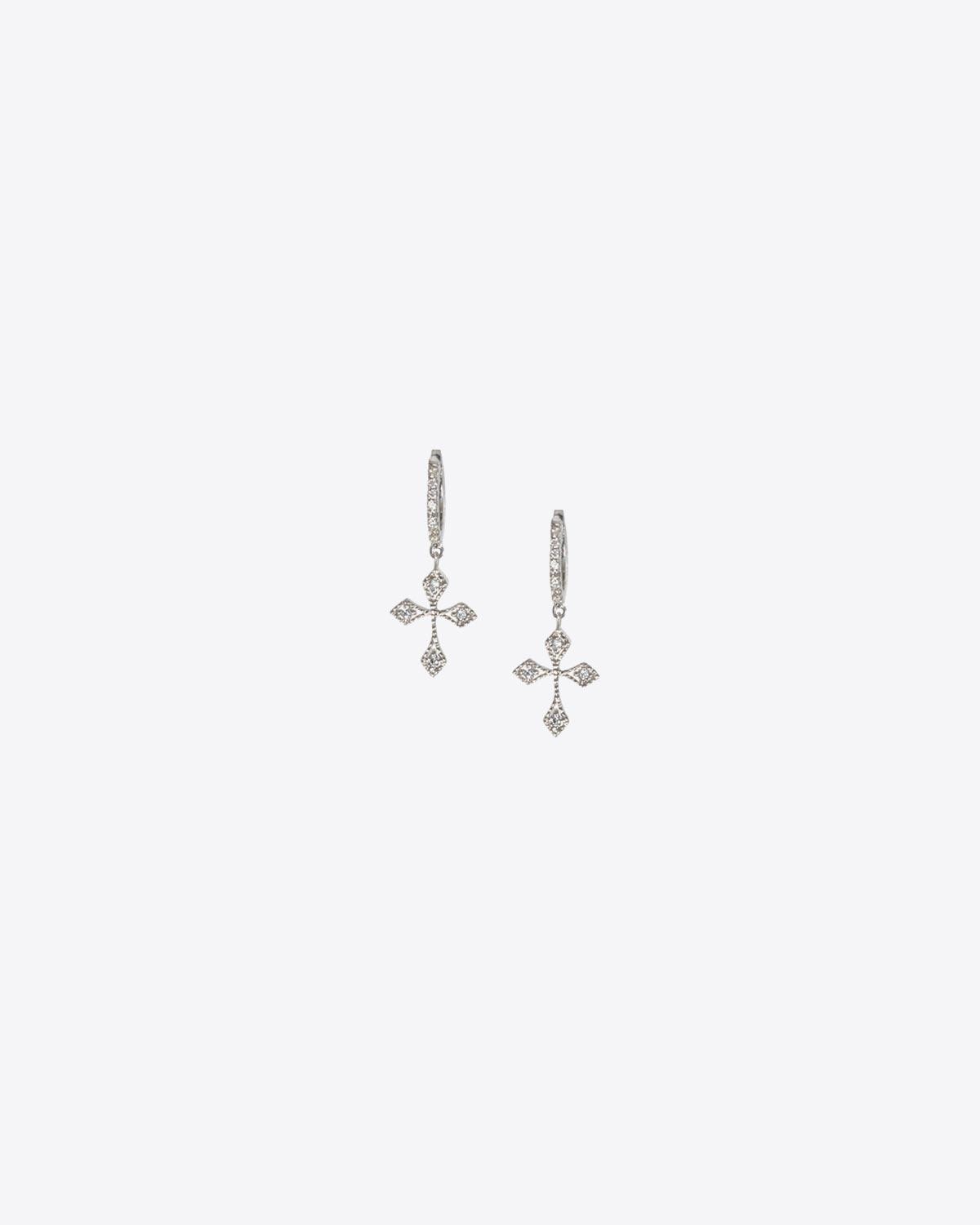 Produit De Jaegher Mini Créole Baby Cross Or Blanc & Diamant  
