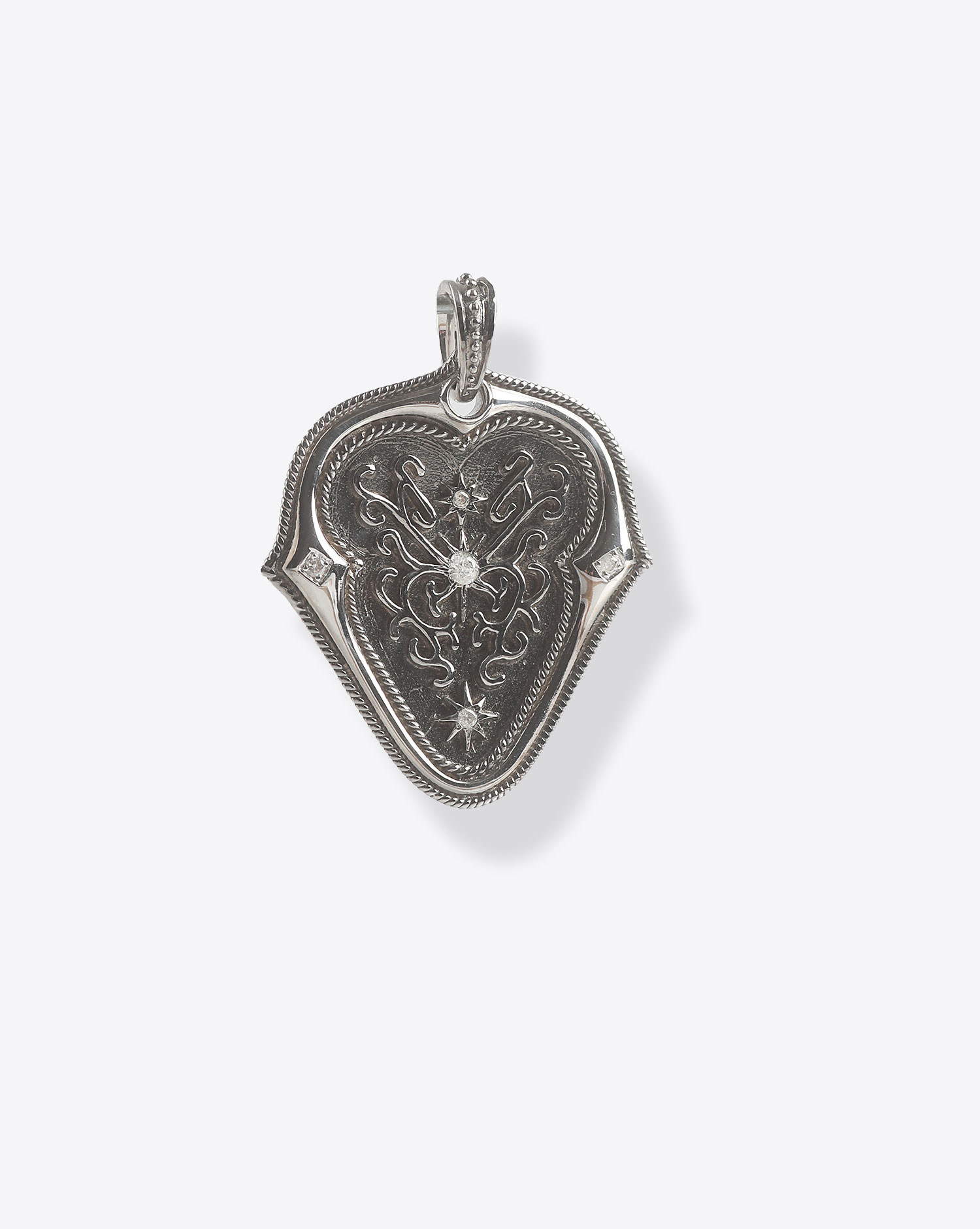 Produit Pendentif De Jaegher Médiator Tribute to Jimi en argent et diamants.