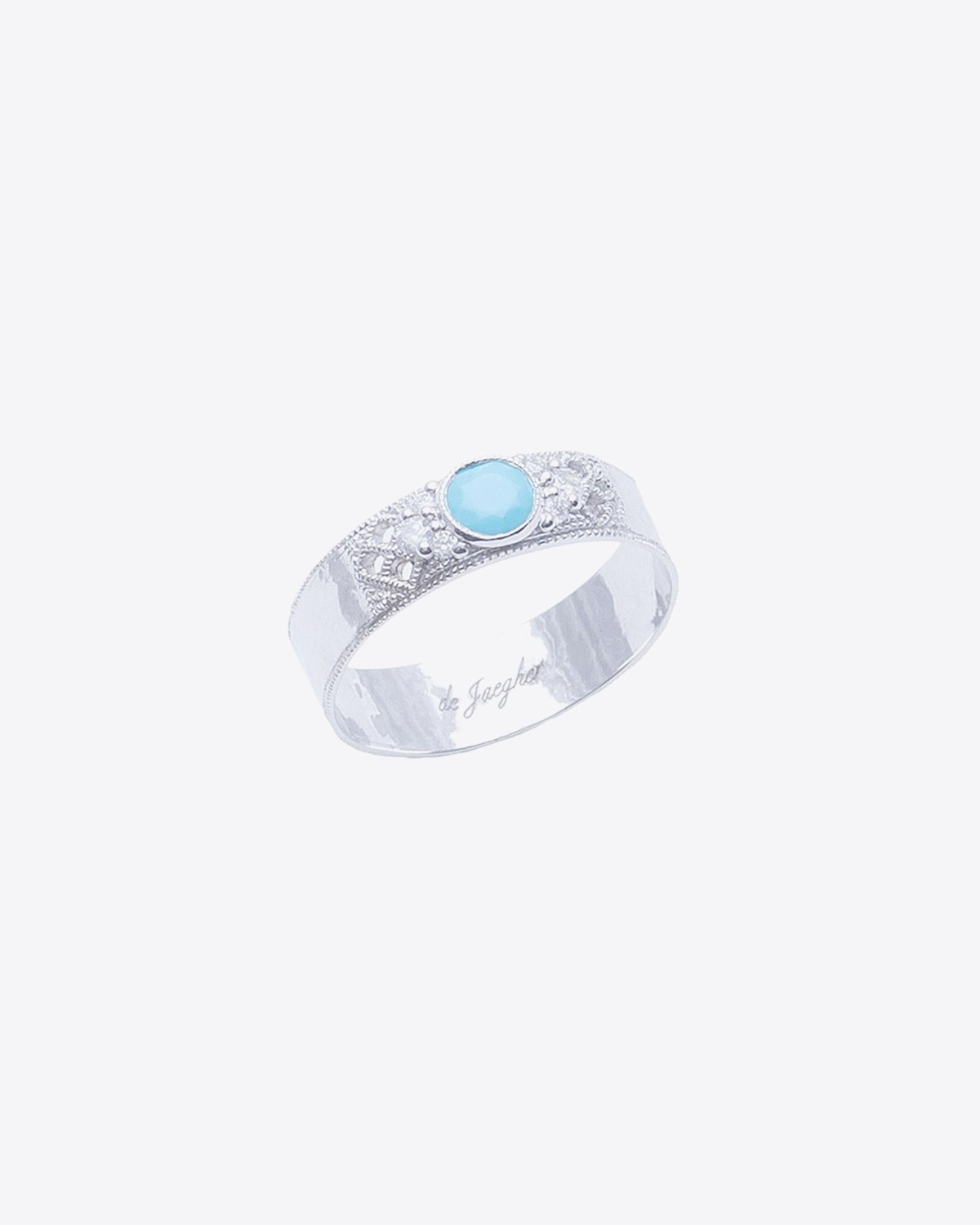 De Jaegher Bague Love song Argent & Turquoise 