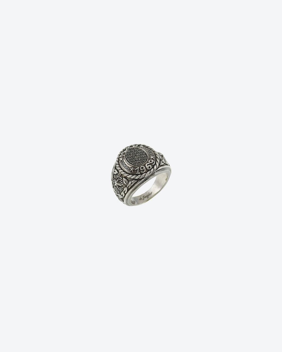 Image du produit De Jaegher Bague Mad 1969 – Argent et Diamants Noirs