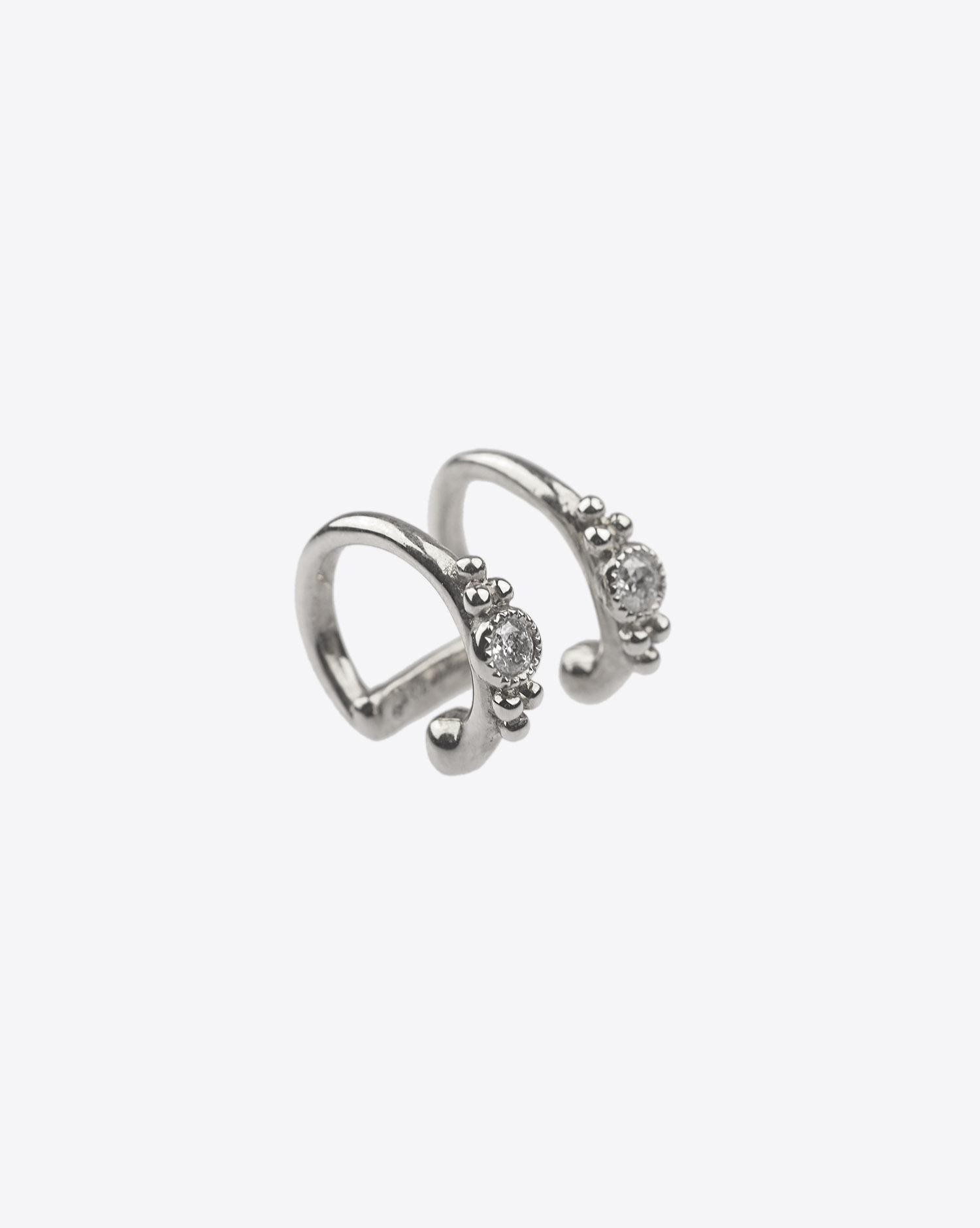 De Jaegher Earcuff Sunny Bubble - Or Blanc & Diamants - L'Unité 