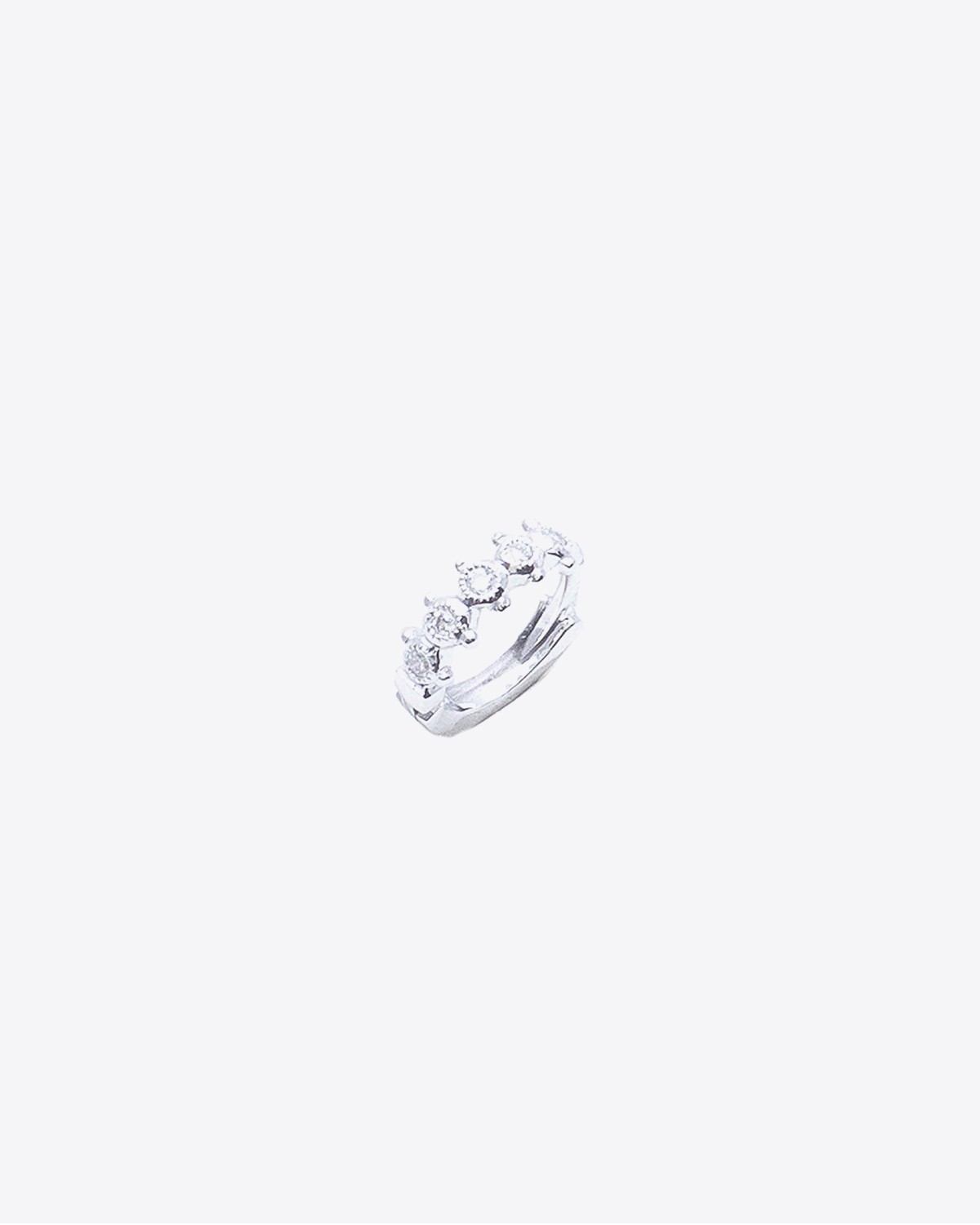 De Jaegher Mini Créole "Mrs Darling" - Or blanc & Diamants Blanc  
