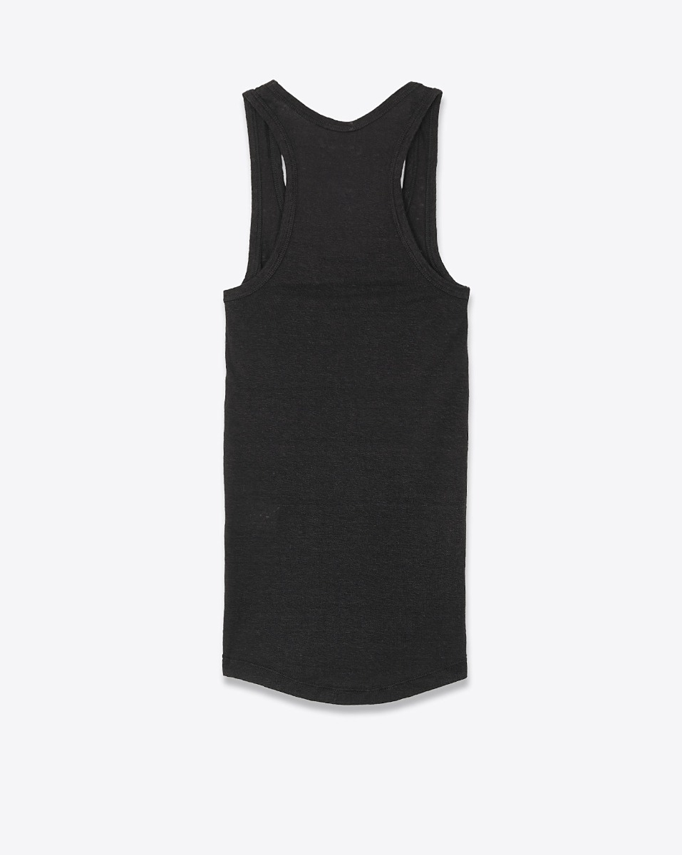 Débardeur Thea Isabel Marant Étoile en lin noir. Vue de dos.