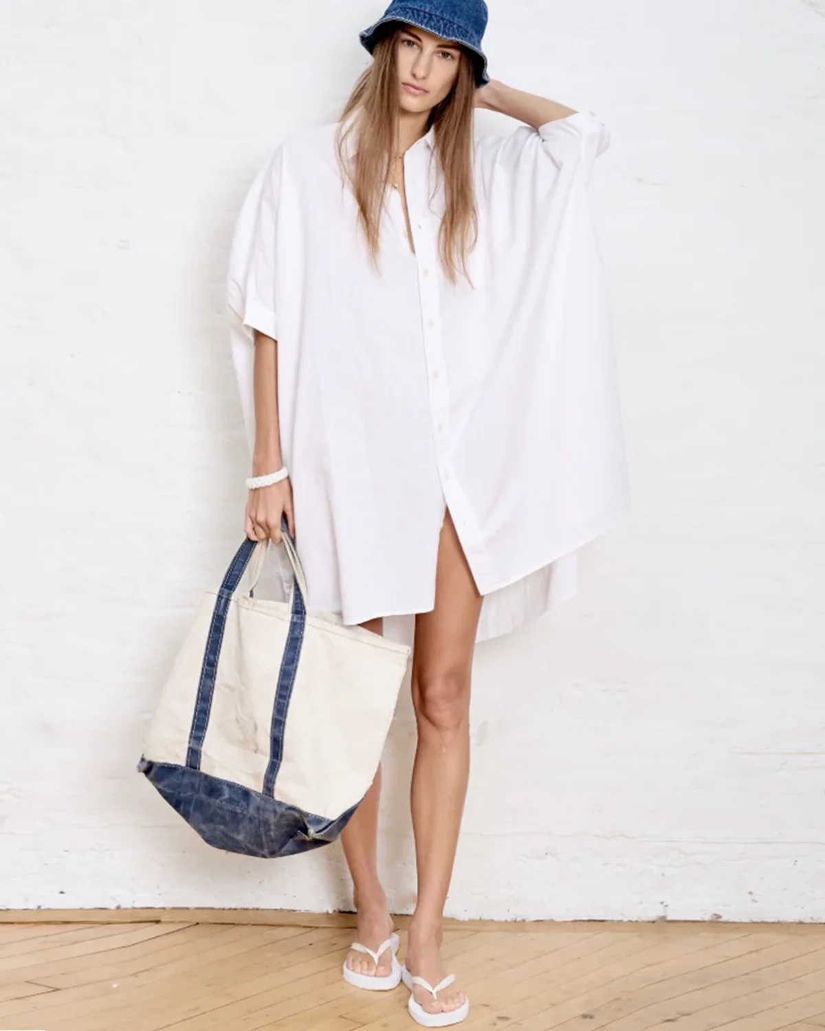 Image du produit Denimist Robe Chemise Oversized &ndash; Blanc - 2