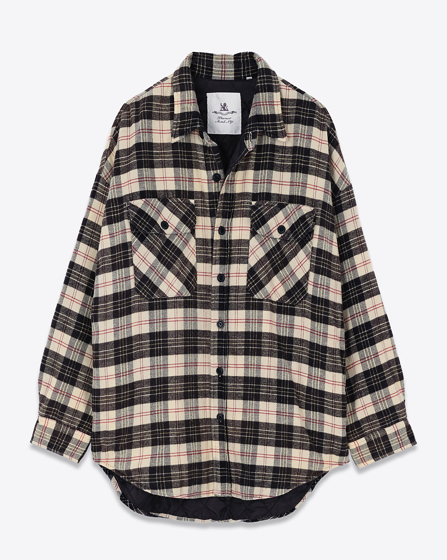 Denimist Surchemise Cpo Beige Noir Plaid
