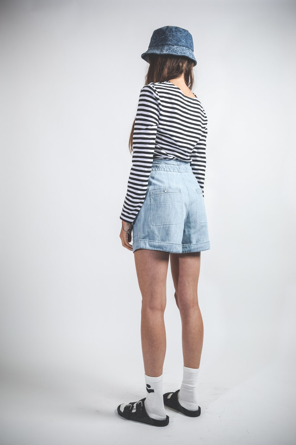 Image du produit Denimist Striped Tee - Black White Stripe   - 5