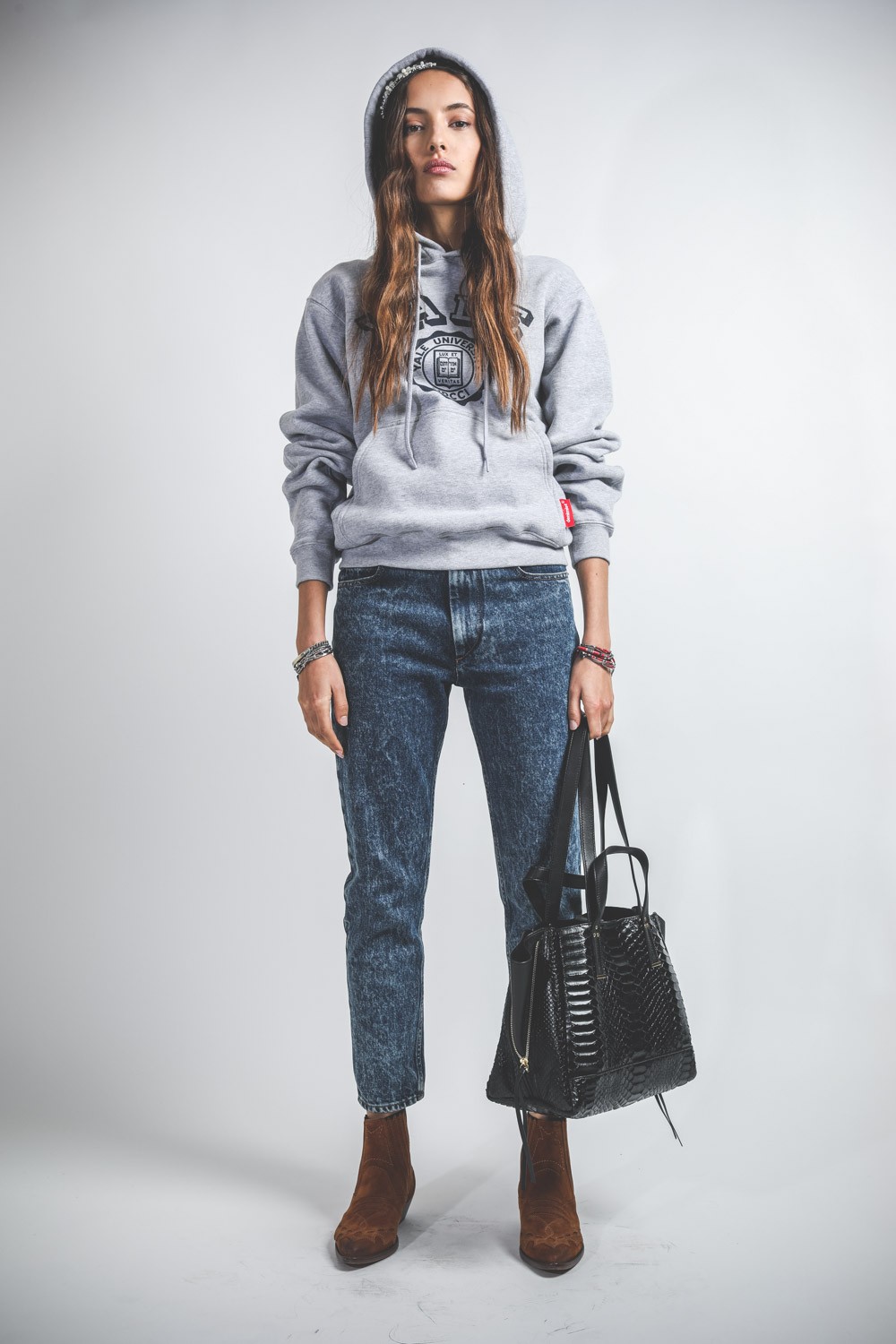Image du produit Denimist Yale Hoodie - Heather Grey   - 4