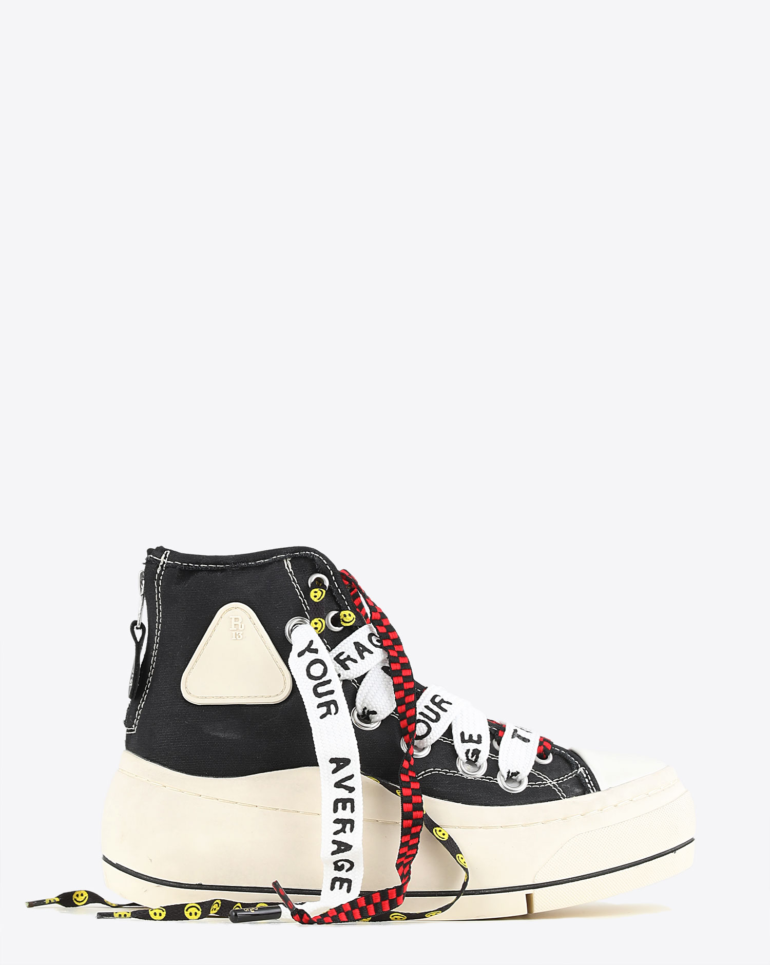 Sneakers Double Grommet High Top R13 Denim en toile noire