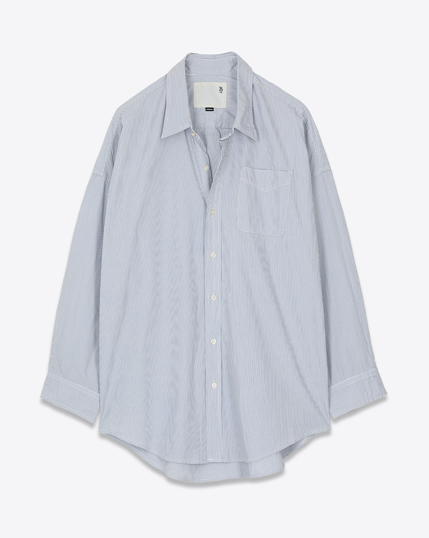 Chemise Drop Neck Oxford  BlueWhite Pinstripe