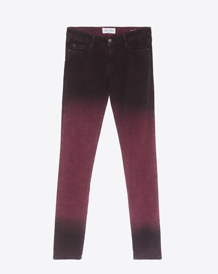 Each Other Pantalon Velour Alessandra D'Urso - Burgundy W13G16005ES