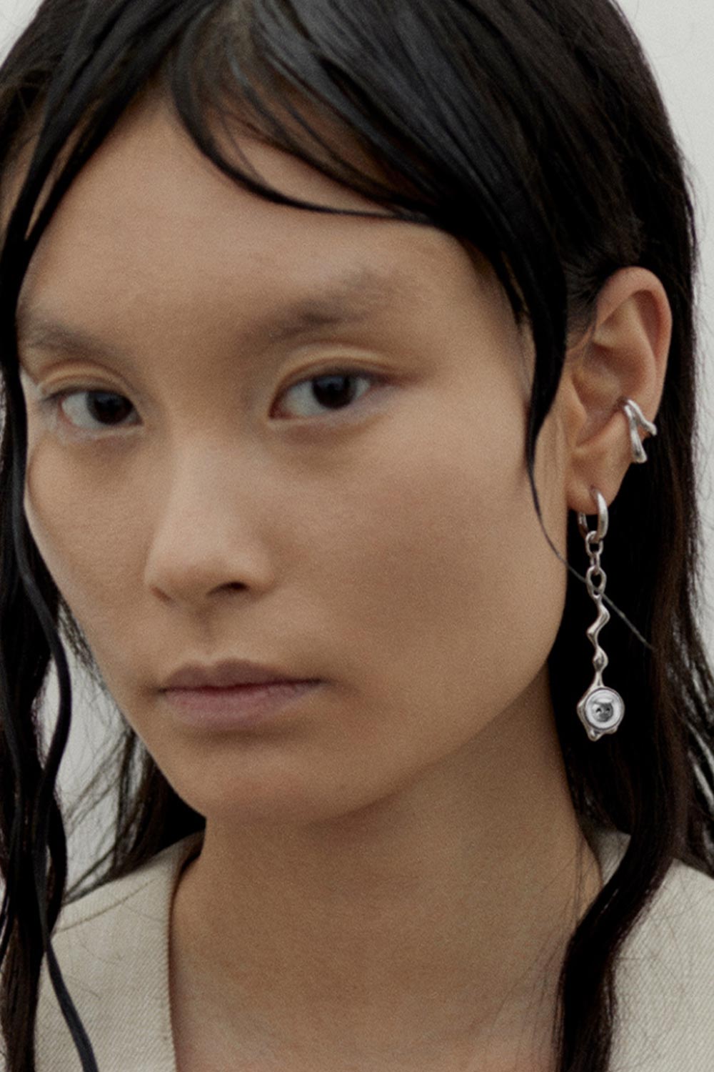 Produit Bijoux d'oreille River Maria Black en argent 