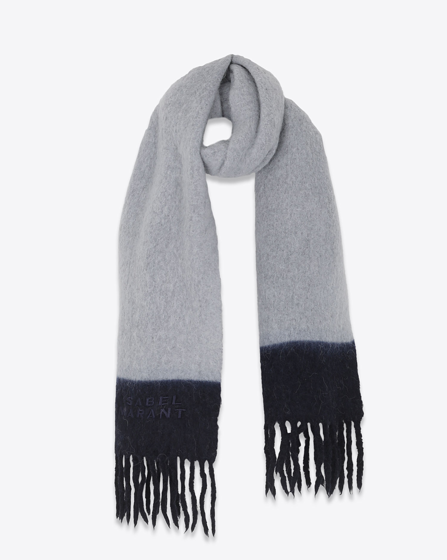 Echarpe Firny Isabel Marant Etoile grise et bleue 