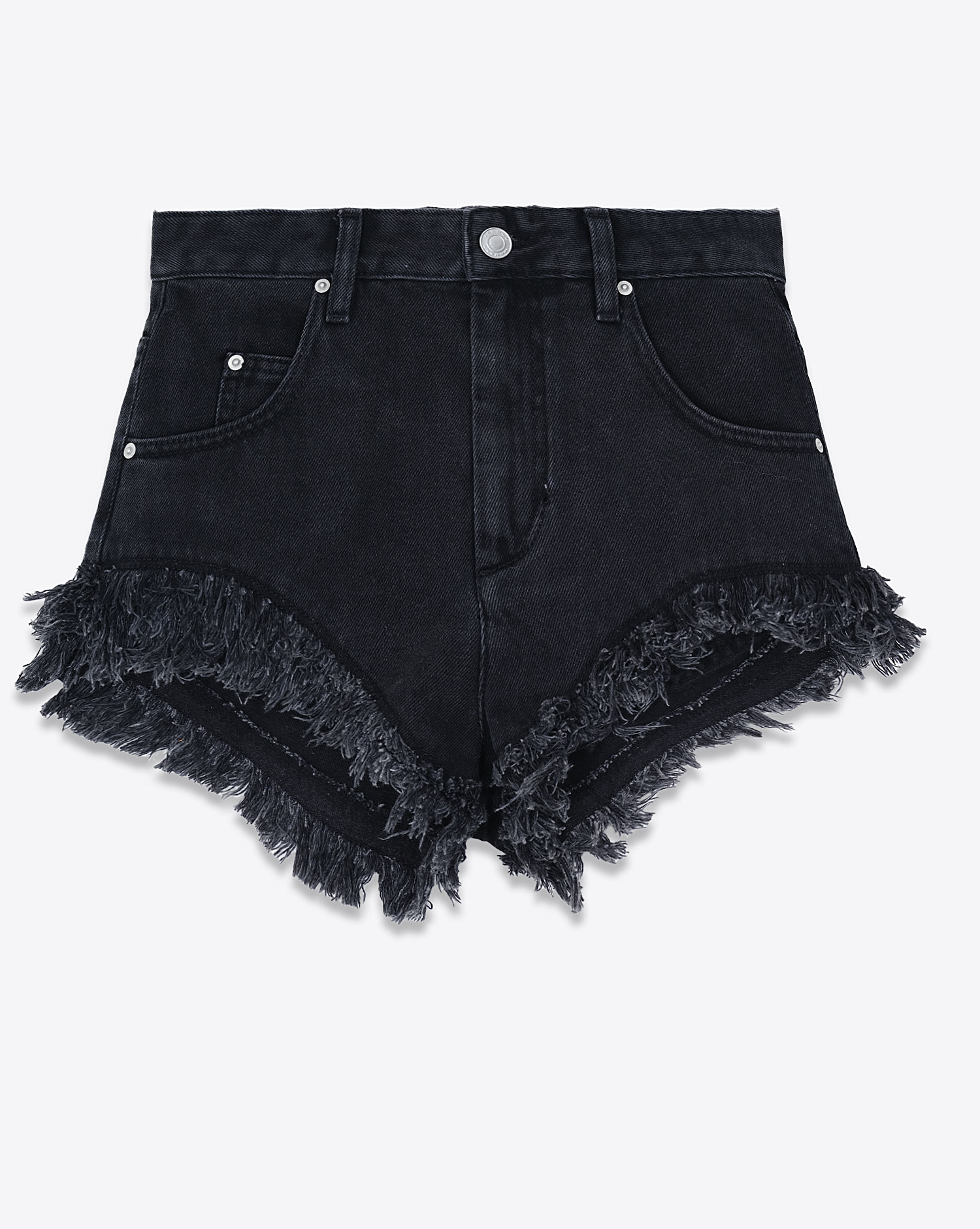 Isabel Marant Etoile Short Eineido Noir Délavé