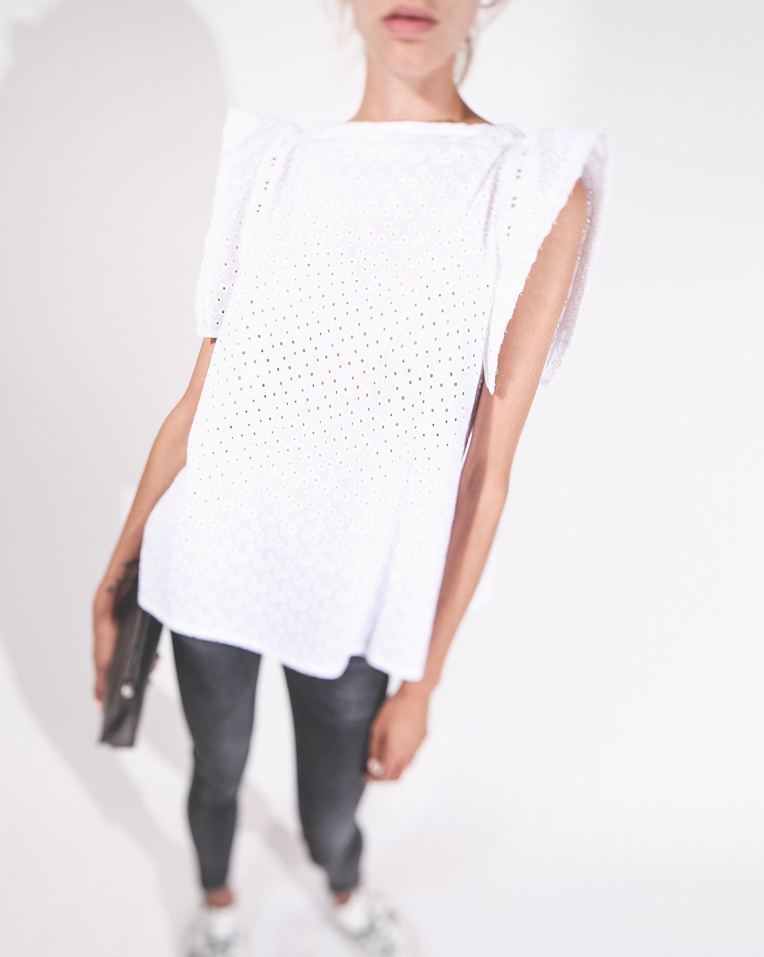 Eponym Creation Top Nola Blanc Coton   