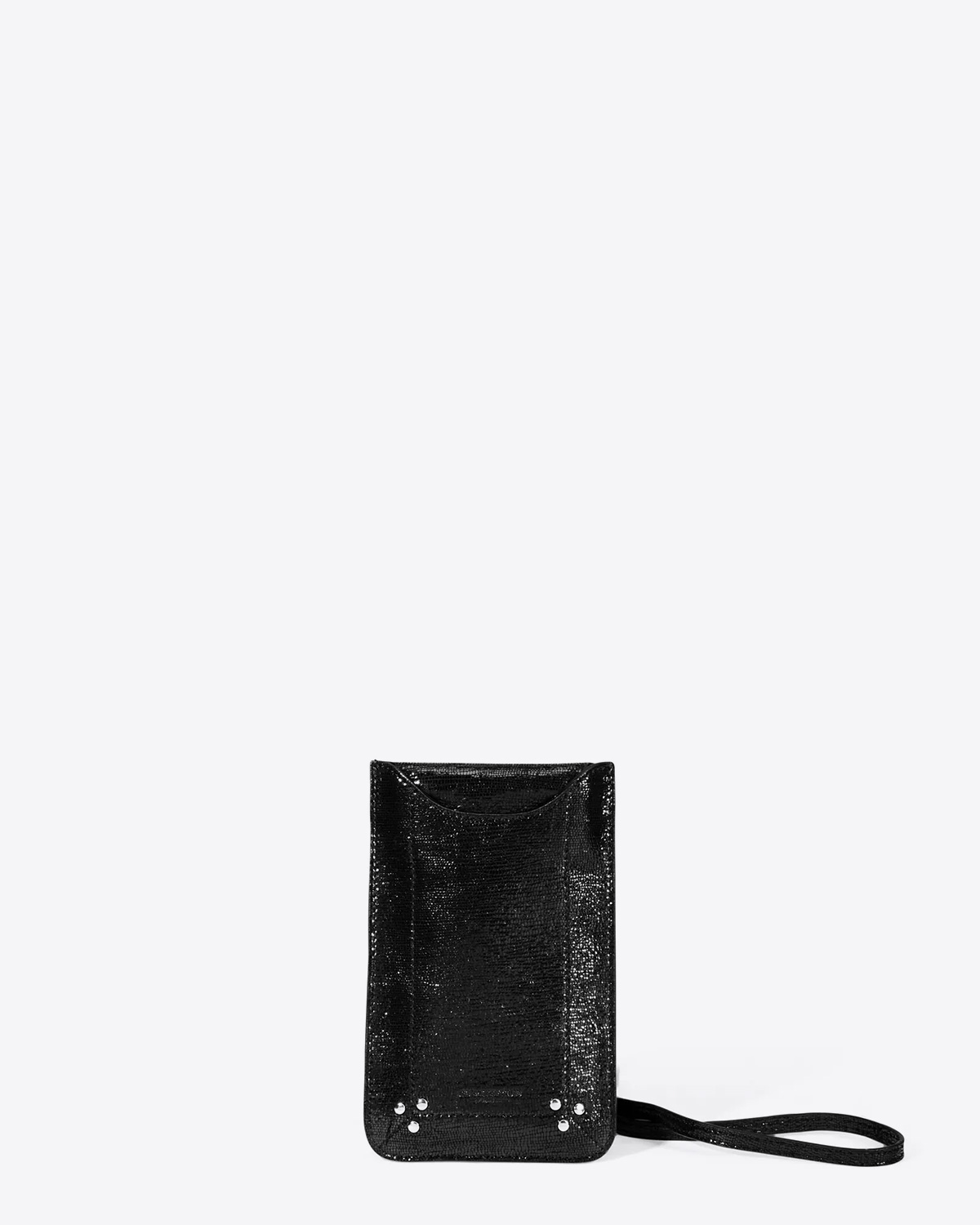 Jérôme Dreyfuss Accessoires Collection Etui Mobile Goatskin - Lamé Noir