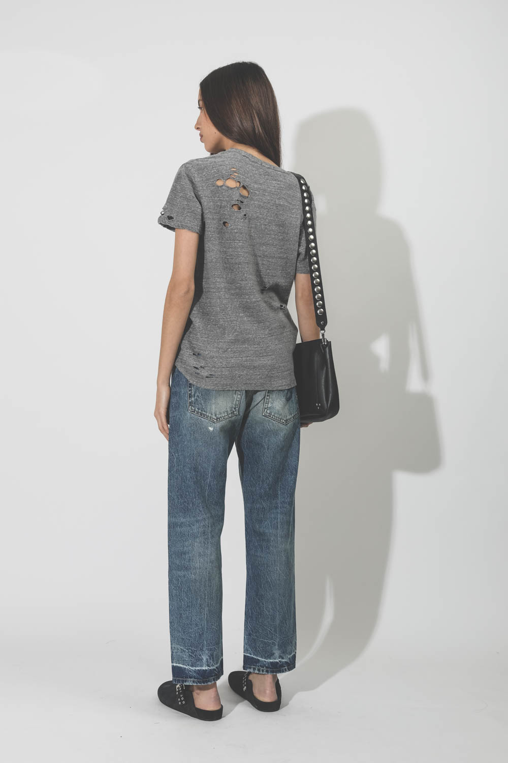 Image du produit R13 F.U. Ripped Boy T - Heather Grey - 4