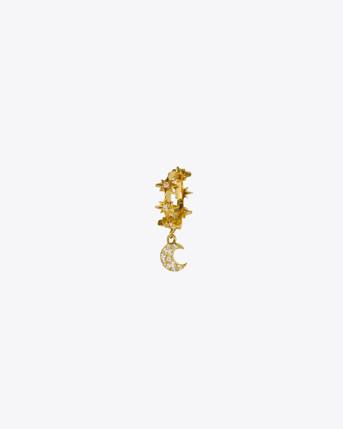 Image du produit Feidt Créole Multi Soleil et Petite Lune - Or Jaune 18K et Diamants