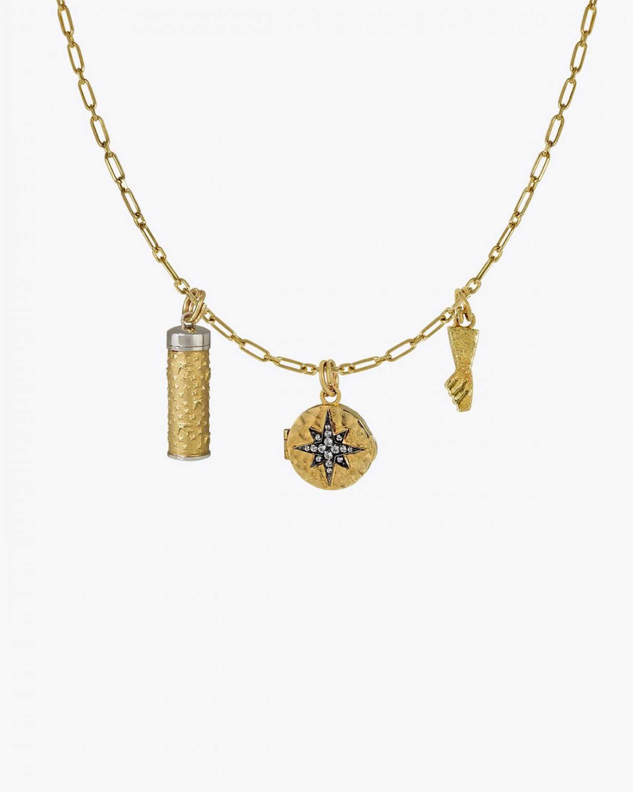 Image du produit Feidt Médaillon Etoile - Or Jaune 9K et Saphirs Blancs - 3